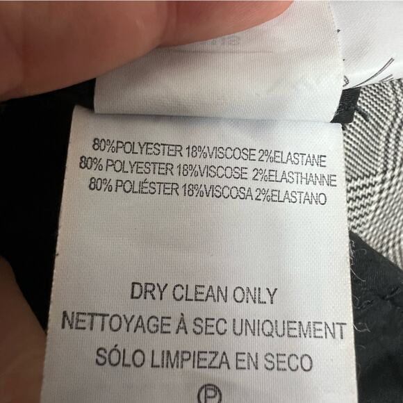 Nicholas belted paperbag pants Glen plaid Sz 4 - Picture 5 of 8